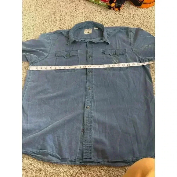 Red Head Brand Co Men's Short Sleeve Linen Button Down Shirt Men's Size XL - Picture 7 of 8